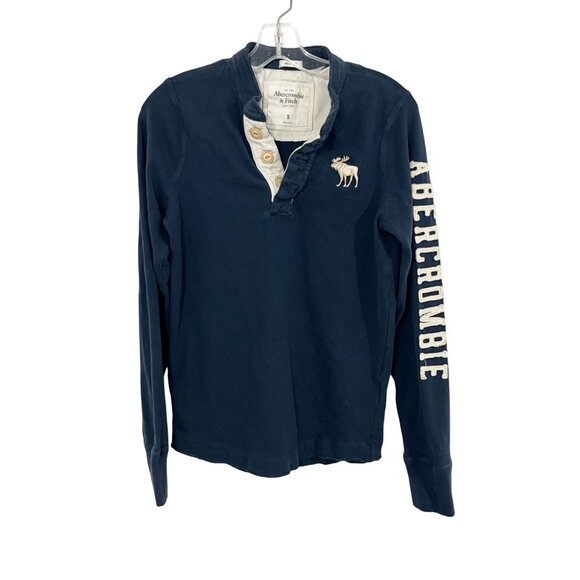 X Vintage Abercrombie & Fitch Muscle Logo Long Sleeve Shirt Y2K - Men's Small - Picture 1 of 8